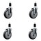 Service Caster 5'' Thermoplastic Rubber Wheel Swivel 1-3/8'' Expanding Stem Caster Set, 4PK SCC-EX20S514-TPRB-138-4 - alternate 1